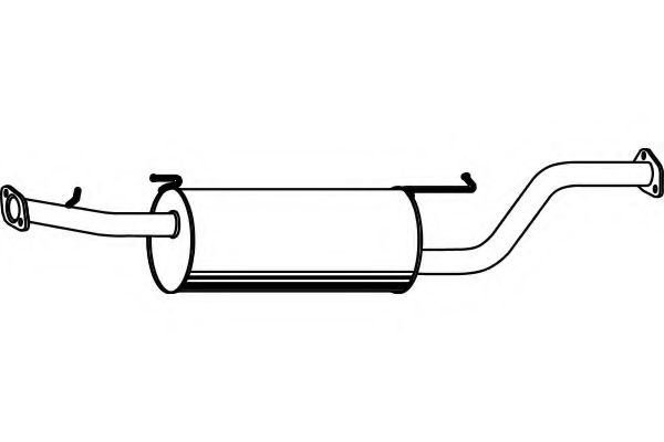 Средний глушитель выхлопных газов fenno P3987