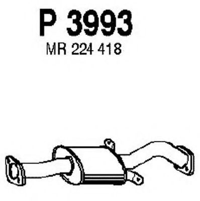 Средний глушитель выхлопных газов fenno P3993