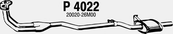 Предглушитель выхлопных газов fenno P4022