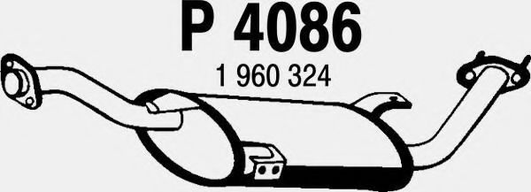 Средний глушитель выхлопных газов fenno P4086