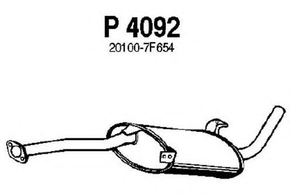 Средний глушитель выхлопных газов fenno P4092