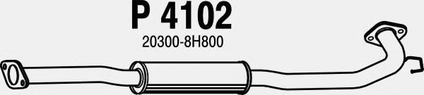 Средний глушитель выхлопных газов fenno P4102