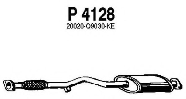 Средний глушитель выхлопных газов fenno P4128