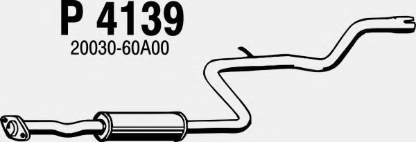 Средний глушитель выхлопных газов fenno P4139