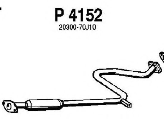 Средний глушитель выхлопных газов fenno P4152