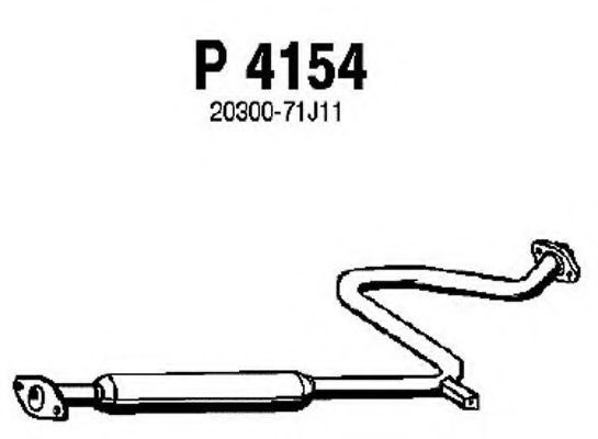 Средний глушитель выхлопных газов fenno P4154