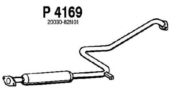 Средний глушитель выхлопных газов fenno P4169