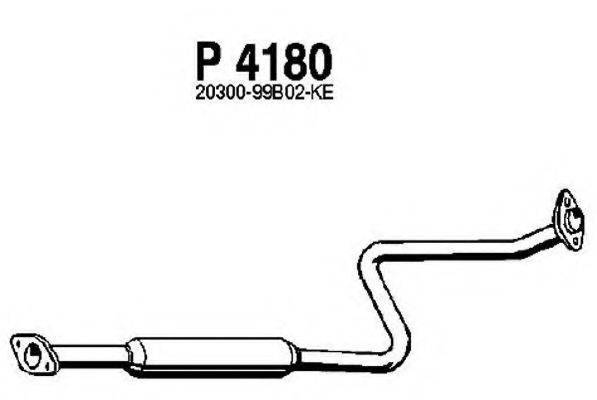 Средний глушитель выхлопных газов fenno P4180