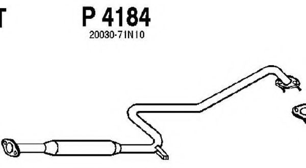 Средний глушитель выхлопных газов fenno P4184