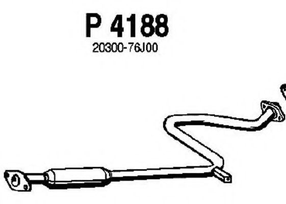 Средний глушитель выхлопных газов fenno P4188
