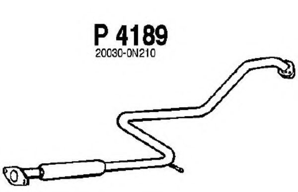 Средний глушитель выхлопных газов fenno P4189