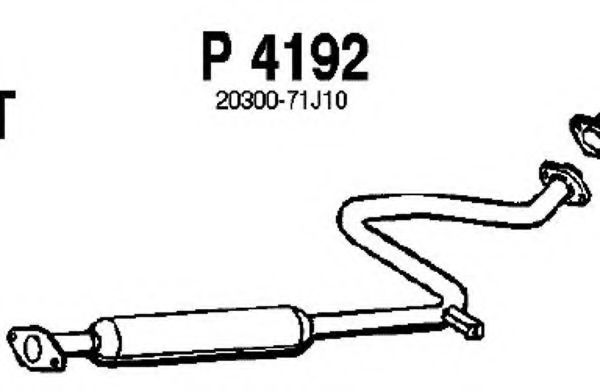Средний глушитель выхлопных газов fenno P4192
