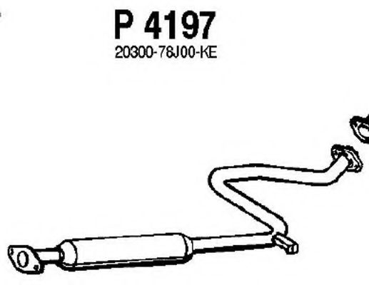 Средний глушитель выхлопных газов fenno P4197