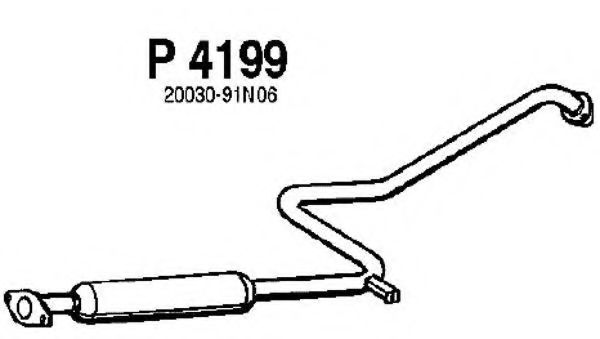 Средний глушитель выхлопных газов fenno P4199