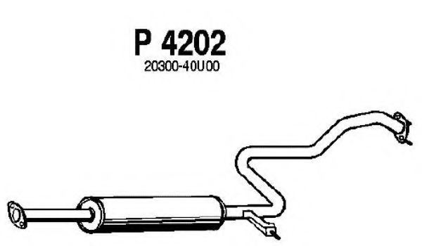 Средний глушитель выхлопных газов fenno P4202