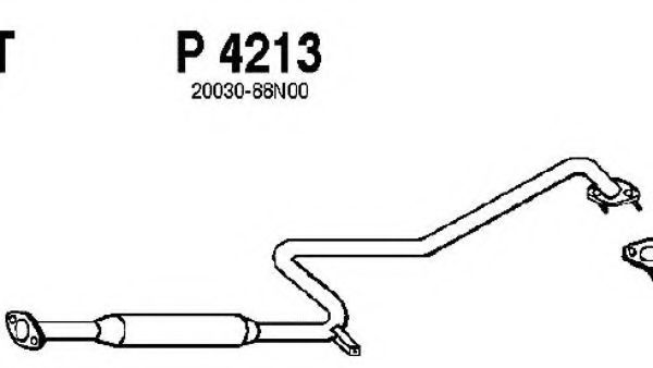 Средний глушитель выхлопных газов fenno P4213