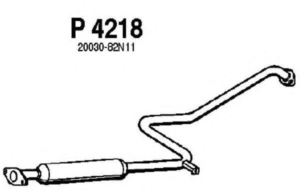 Средний глушитель выхлопных газов fenno P4218