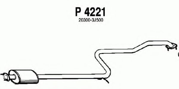 Средний глушитель выхлопных газов fenno P4221