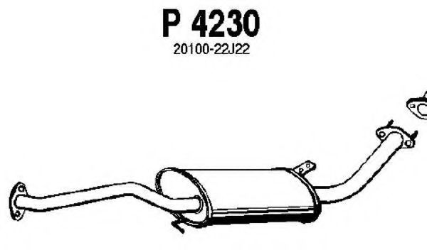 Средний глушитель выхлопных газов fenno P4230