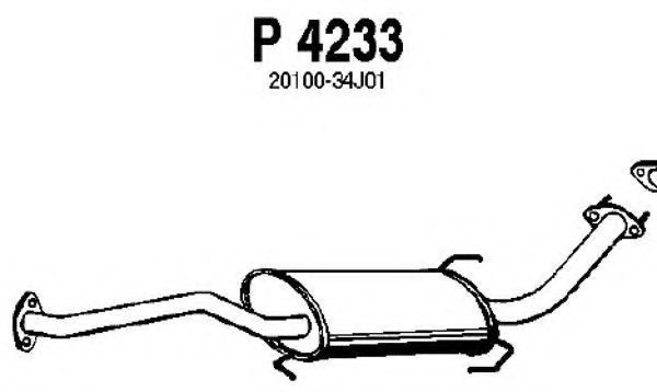 Средний глушитель выхлопных газов fenno P4233