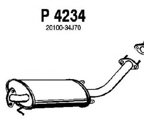 Средний глушитель выхлопных газов fenno P4234