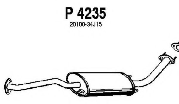 Средний глушитель выхлопных газов fenno P4235