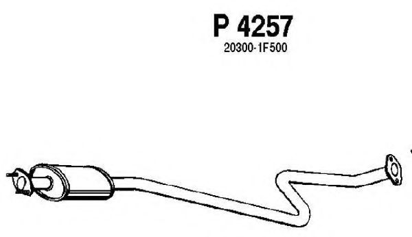 Средний глушитель выхлопных газов fenno P4257