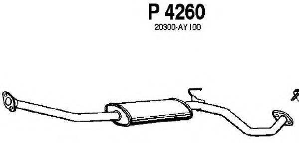 Средний глушитель выхлопных газов fenno P4260