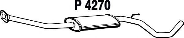 Средний глушитель выхлопных газов fenno P4270
