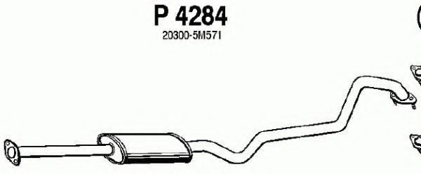 Средний глушитель выхлопных газов fenno P4284