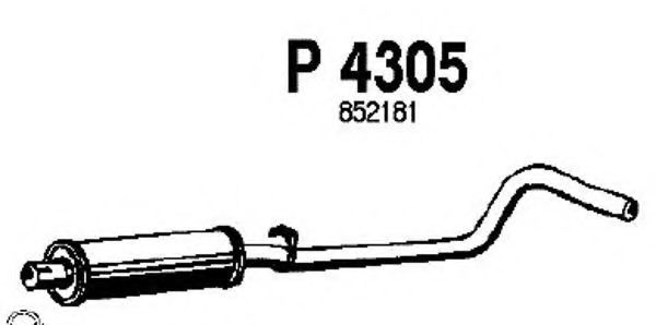 Средний глушитель выхлопных газов fenno P4305