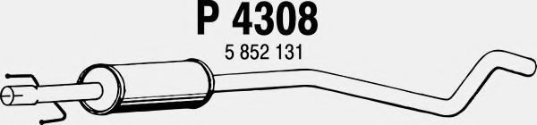 Средний глушитель выхлопных газов fenno P4308