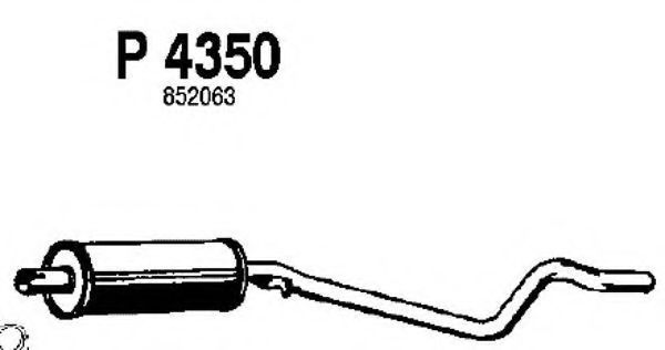Средний глушитель выхлопных газов fenno P4350