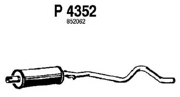 Средний глушитель выхлопных газов fenno P4352