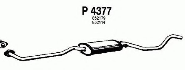 Средний глушитель выхлопных газов fenno P4377