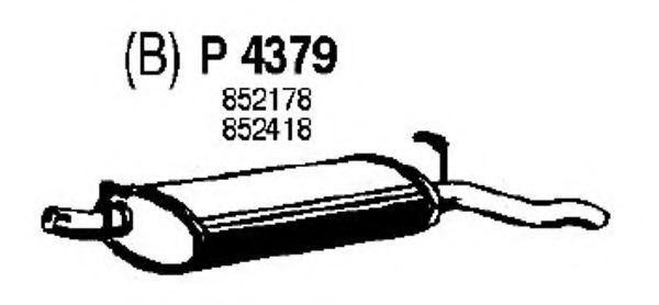 Глушитель выхлопных газов конечный FENNO P4379