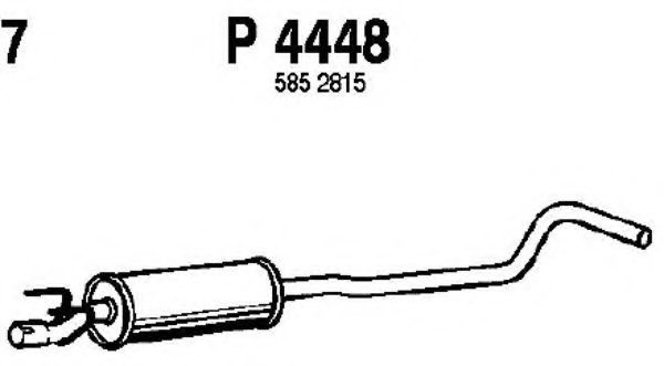 Средний глушитель выхлопных газов fenno P4448