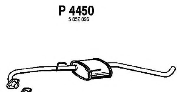 Средний глушитель выхлопных газов fenno P4450