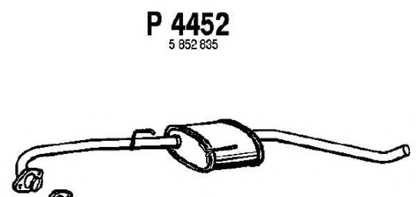 Средний глушитель выхлопных газов fenno P4452