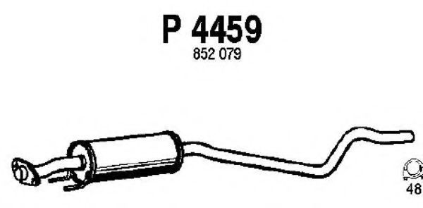 Средний глушитель выхлопных газов fenno P4459