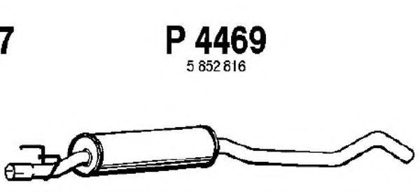 Средний глушитель выхлопных газов fenno P4469