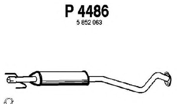 Средний глушитель выхлопных газов fenno P4486