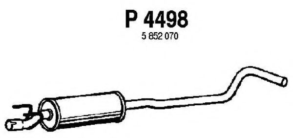Средний глушитель выхлопных газов fenno P4498