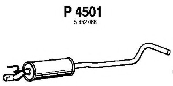 Средний глушитель выхлопных газов fenno P4501