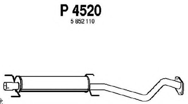 Средний глушитель выхлопных газов fenno P4520