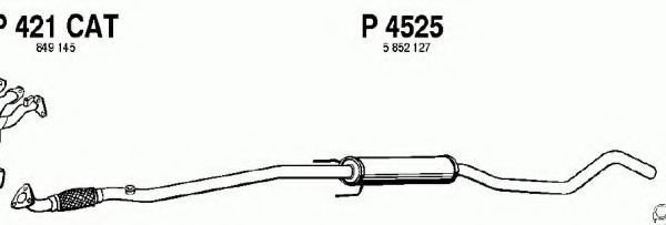 Средний глушитель выхлопных газов fenno P4525