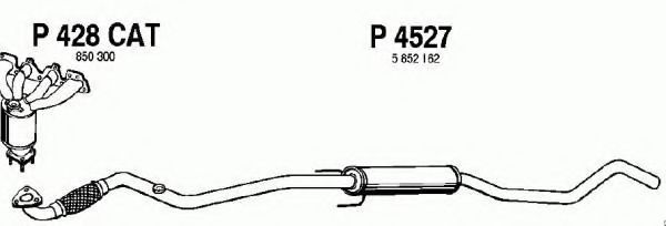 Средний глушитель выхлопных газов fenno P4527