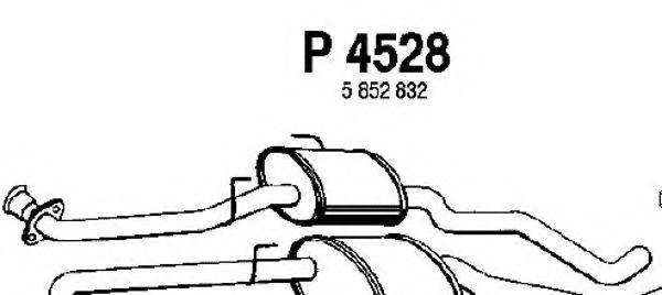 Средний глушитель выхлопных газов fenno P4528
