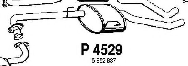 Средний глушитель выхлопных газов fenno P4529