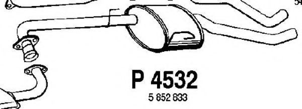 Средний глушитель выхлопных газов fenno P4532